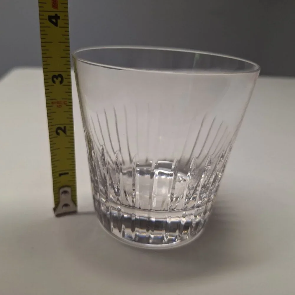 Crystal Maastricht Holland Rock Glass Short 3.5 Inch‎ Clear Vertical Lines